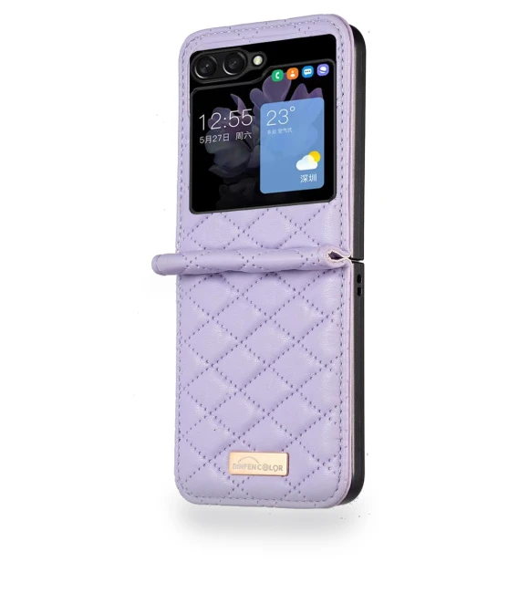 PU Leather+PC Case Imprinted Rhombus Pattern Phone Cover — Bumpers, Smartwatch 2025