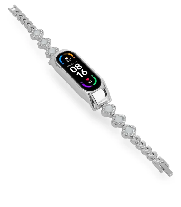 Rhinestone Decor Clover Bracelet Strap — Bands, Smartwatch 2025