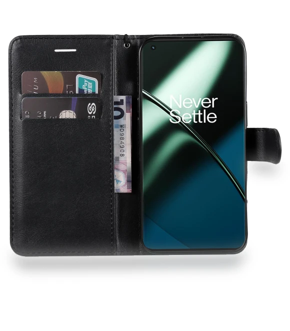 Solid Color Leather Mobile Cover Wallet Stand with Strap — Basic Cases, Smartwatch 2025