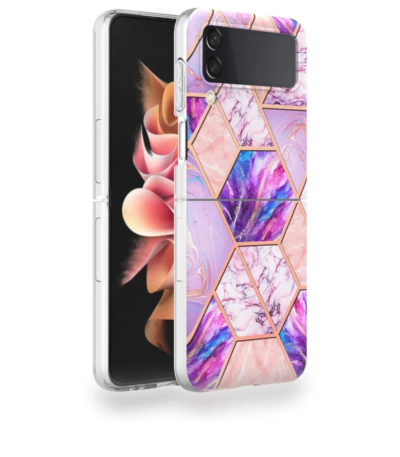 Splicing IMD Marble Pattern Electroplated TPU Back Cover — Flip Cases, Smartwatch 2025