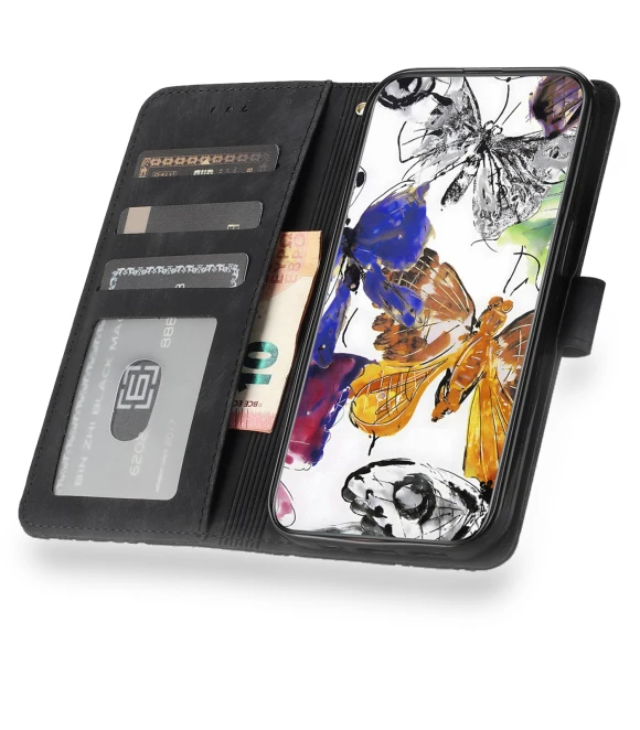 Butterfly Design Flip Wallet Leather Phone Cover — Flip Cases, Smartwatch 2025