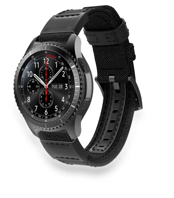 Canvas+Genuine Leather Watch Band — Bands, Smartwatch 2025