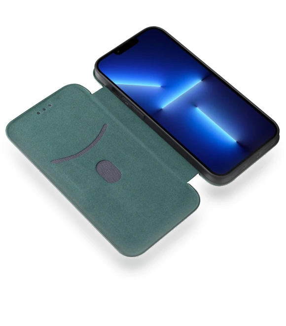 Carbon Fiber Texture Mobile Phone Case with Magnetic Auto-absorbed PU Leather Stand and Card Holder Function — Phone Accessories, Smartwatch 2025