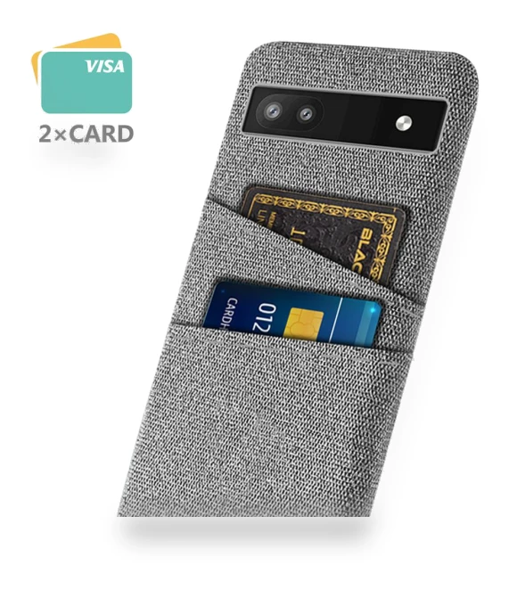 Cloth Texture Shockproof Phone Case with Dual Card Slots — Protective Cases, Smartwatch 2025
