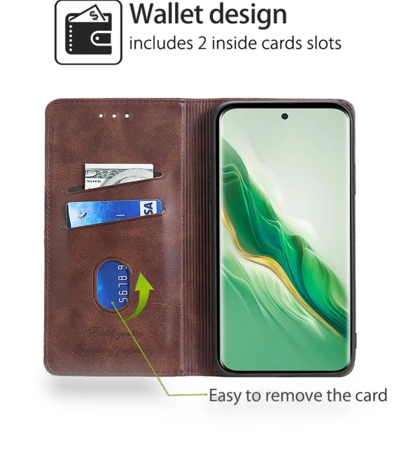 Cowhide Texture Anti-Scratch Leather Phone Cover with Card Slots — Basic Cases, Smartwatch 2025