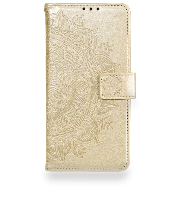 Imprinted Mandala Pattern Flip Shockproof Cover Wallet Stand — Phone Accessories, Smartwatch 2025