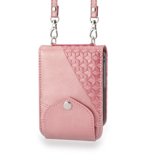 Imprinted Rhombus Pattern Calf Texture PU Leather Case with Card Holder and Stand — Flip Cases, Smartwatch 2025