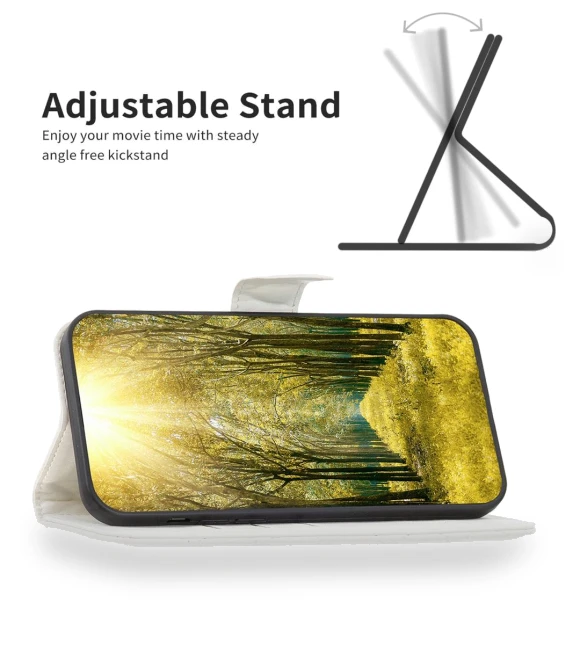 Imprinted Rhombus Pattern Phone Wallet Stand Case — Fitness Bands, Smartwatch 2025