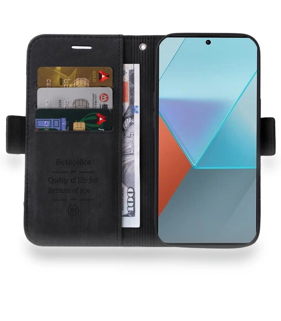 Leather Wallet Smart Phone Cover — Basic Cases, BETOPNICE