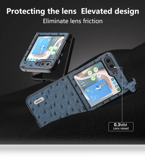 Ostrich Texture Folding Phone Case — Flip Cases, Smartwatch 2025