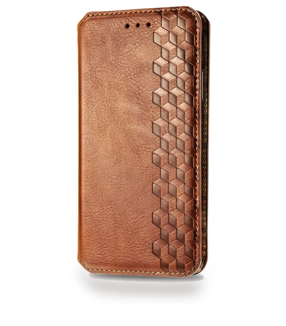PU Leather Case Rhombus Imprint Wallet Stand Phone Cover — Phone Accessories, Smartwatch 2025