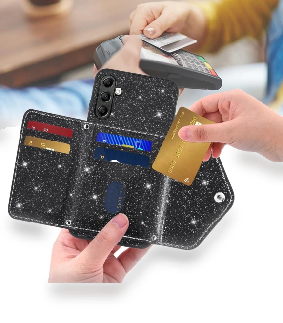 PU Leather+TPU Phone Cover with Kickstand and Card Holder — Phone Accessories, Smartwatch 2025