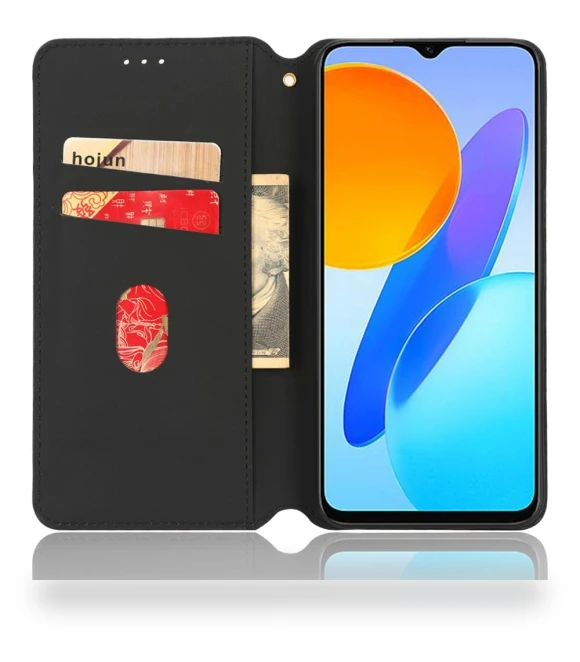 Rhombus Pattern Imprinted Magnetic Closure Phone Cover — Flip Cases, Smartwatch 2025