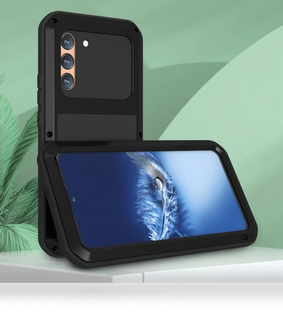 Shockproof Phone Case with Tempered Glass Screen Protector — Phone Accessories, LOVE MEI