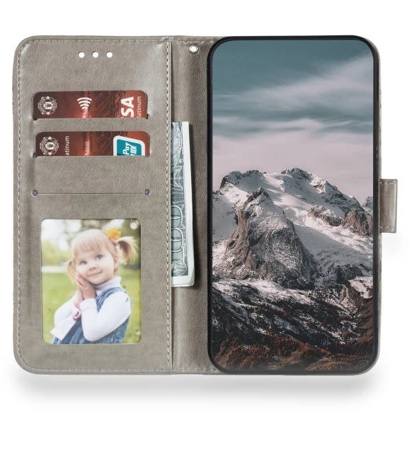 Stand Phone Case Imprinting Mandala Flower Flip PU Leather Magnetic Protective Cover — Phone Accessories, Smartwatch 2025
