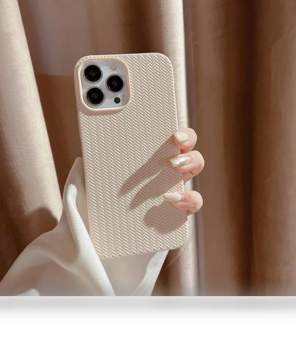 Woven Texture Soft TPU Back Case — Basic Cases, Smartwatch 2025
