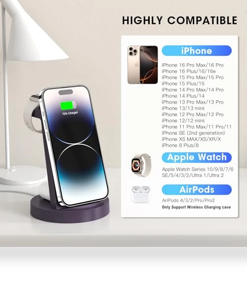 3 in 1 Wireless Charging Station — Chargers, SHEN ZHEN GTL TECHNOLOGY CO .,LTD