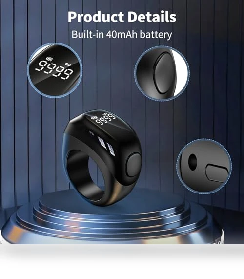 Digital Tasbeeh Counter Ring — Smart Rings, OUD Bukhoor