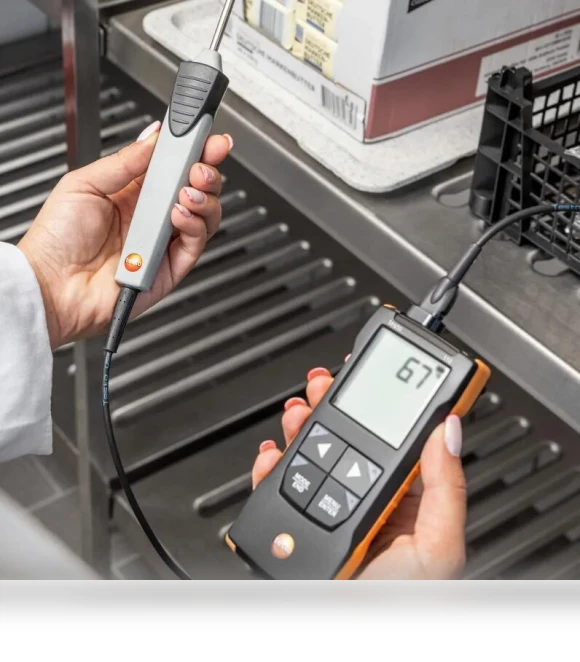High-Precision Digital Temperature Sensor with Immersion/Penetration Probe — Thermal Measurement Tools, Testo