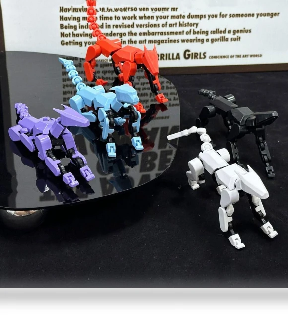 Movable Dog Figures Shapeshift Multi-Jointed Dog Lucky Character Robot — Dolls & Figures, shengtukeji