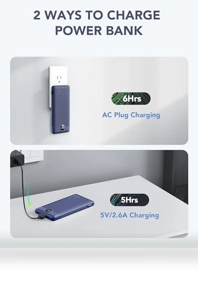Portable Charger Built-in Cables and AC Wall Plug — Chargers, VRURC