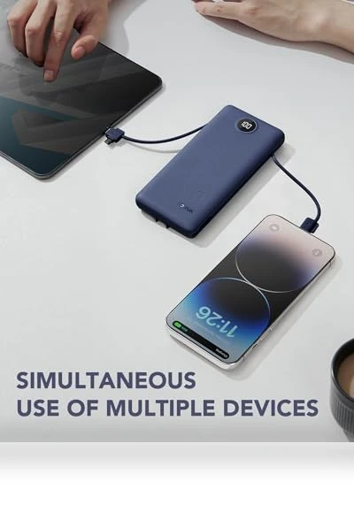 Portable Charger Built-in Cables and AC Wall Plug — Chargers, VRURC
