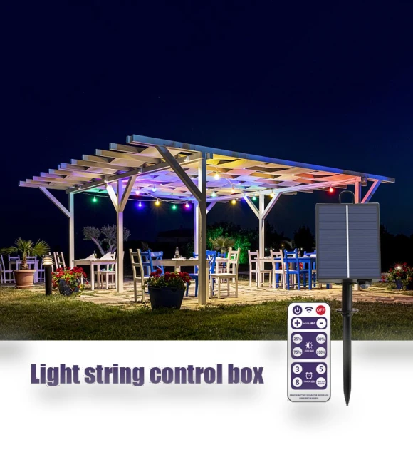 Solar Panel LED String Light — Outdoor String Lights, Homeware Essentials