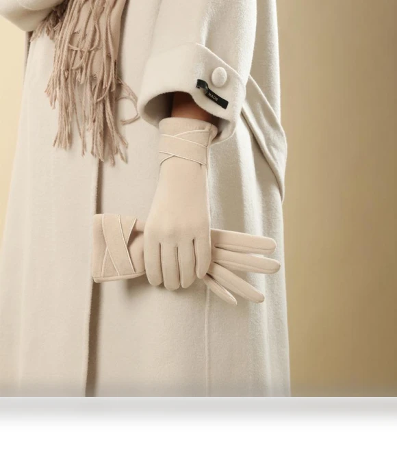 Winter Velvet Fingerless Gloves with Touchscreen — Gloves, Millioner