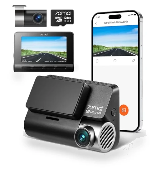 4K Dash Cam Front and Rear with STARVIS — Rearview Cameras for Cars, 70mai