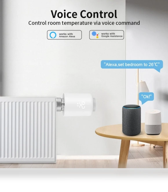 Customizable Schedule Function Tuya Zigbee Radiator Valve Actuator — Home Climate Control, Lingmei