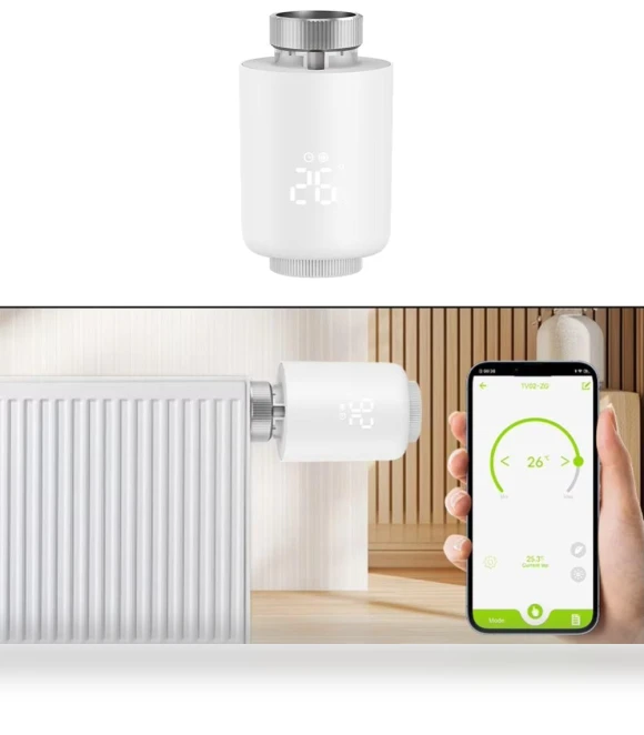 Customizable Schedule Tuya Zigbee Radiator Actuator Valve Temperature Controller Heating System — Home Climate Control, Ruihang