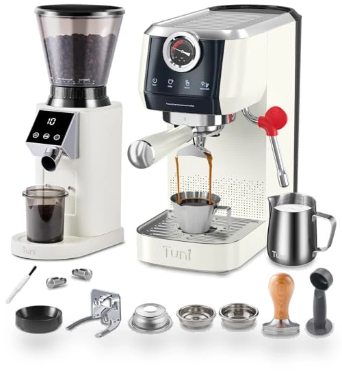 Espresso Machine and Coffee Grinder Combo — Electric Blade Coffee Grinders, Tuni