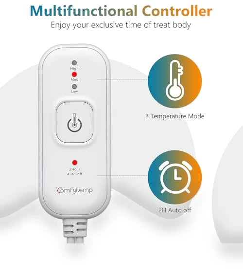 Heating Pad for Back Pain & Cramps Relief — Thermal Comfort Solutions, Comfytemp