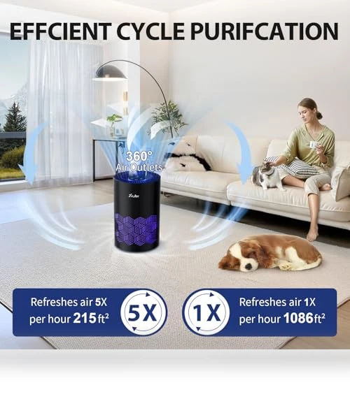 HEPA Air Purifier with RGB Lights — Activated Carbon Air Purifiers, FreAire