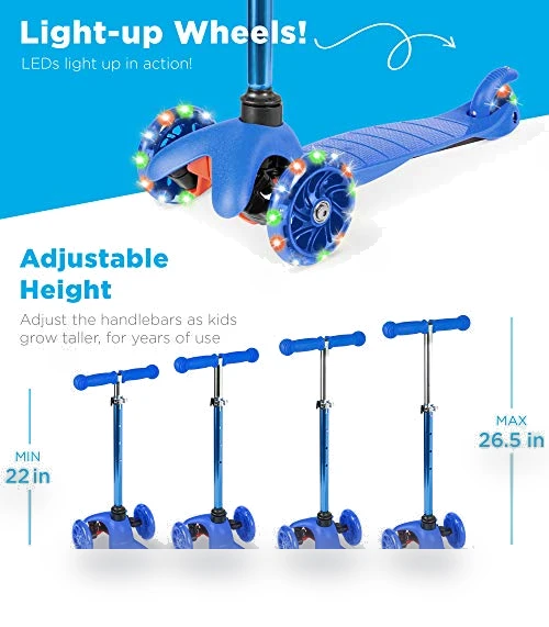 Kids Mini Kick Scooter with Light-Up Wheels — Electric Vehicles, Best Choice Products