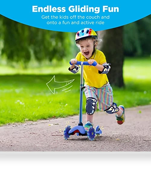 Kids Mini Kick Scooter with Light-Up Wheels — Electric Vehicles, Best Choice Products