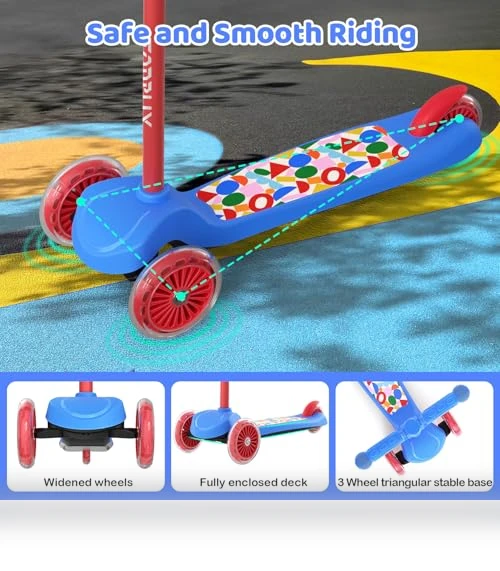 Kids Scooter with Light-Up Deck and Wheels — Push Scooters, TONBUX