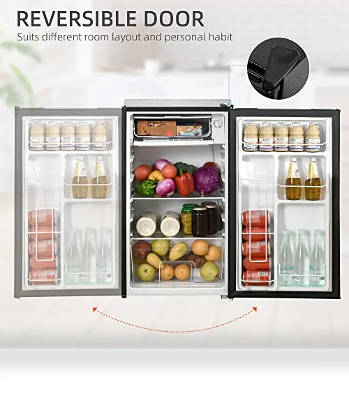 Mini Fridge with Freezer — Mini Fridges, HOMCOM