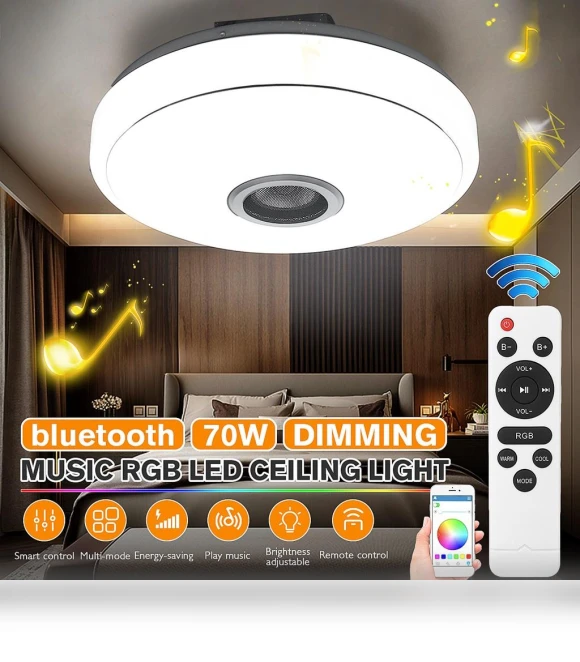 Smart RGB Light Indoor Lighting Music LED Ceiling Light Lamp — Overhead Lighting, Pro DIY Tool