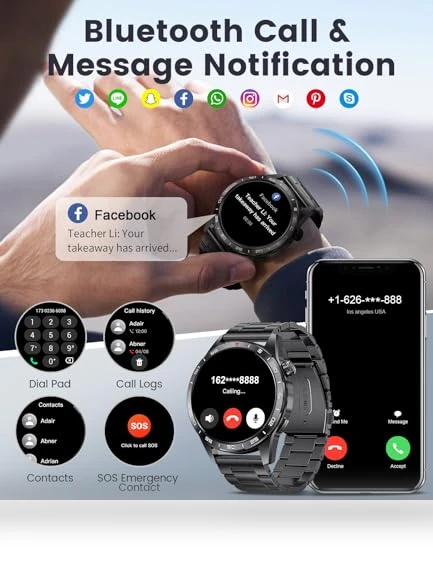 Smart Watch for Men with 3 Straps — Smartwatches, SUNKTA
