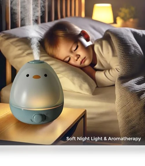3-in-1 Cool Mist Humidifier with Essential Oil Diffuser + Nightlight — Air Moisturizers, Earnest Living