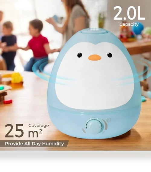3-in-1 Cool Mist Humidifier with Essential Oil Diffuser + Nightlight — Air Moisturizers, Earnest Living