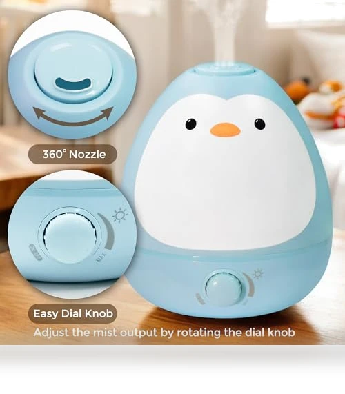 3-in-1 Cool Mist Humidifier with Essential Oil Diffuser + Nightlight — Air Moisturizers, Earnest Living
