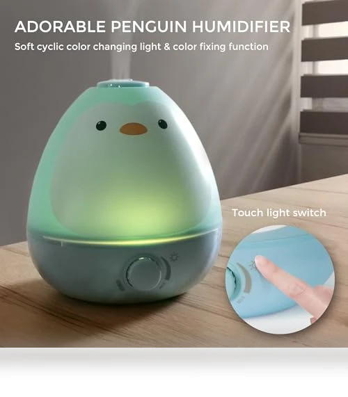 3-in-1 Cool Mist Humidifier with Essential Oil Diffuser + Nightlight — Air Moisturizers, Earnest Living