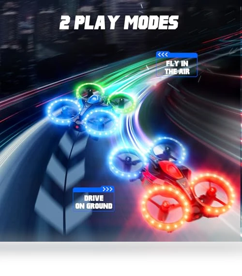 3in1 Battle Drone with LED Lights — Remote Control Aircraft, ARMEW
