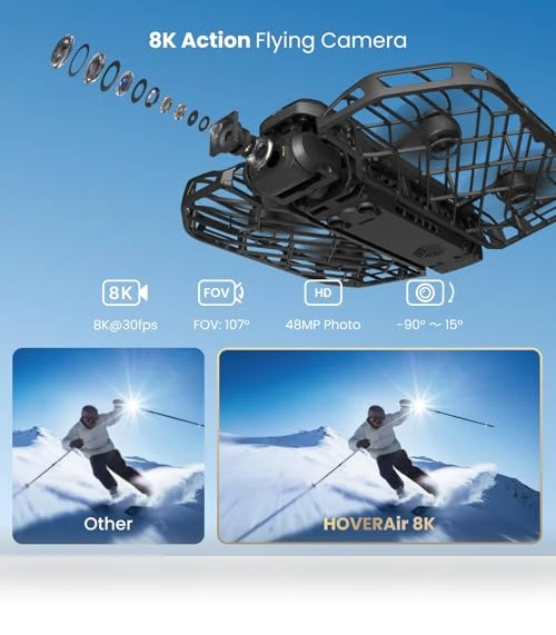 8K Action Flying Camera — Drones, HOVERAir
