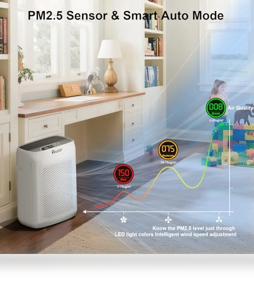 Air Purifier for Home Large Room — Activated Carbon Air Purifiers, VEWIOR