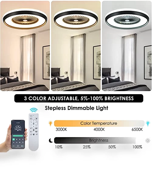 Bladeless Ceiling Fan with Light — Ceiling Fans & Accessories, HUMHOLD