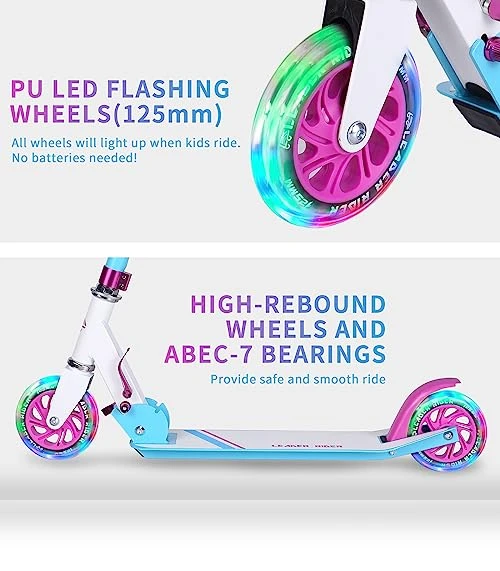 Collapsible Portable Kids Push Scooter — Push Scooters, LEADER RIDER