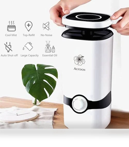 Cool Mist Humidifier with Essential Oil Diffuser — Air Moisturizers, Alydon
